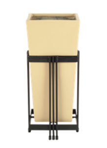 Tall Square With Stand – Gloss Wheat | Plants Alive! Tall Square With Stand – Gloss Wheat: Containers & planters for offices
